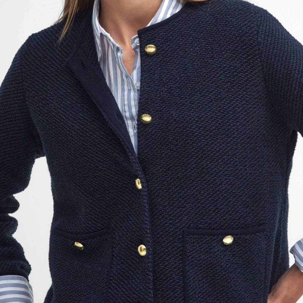 Barbour Celeste Cardigan, Cream, US4/UK8 - Picture 7 of 11
